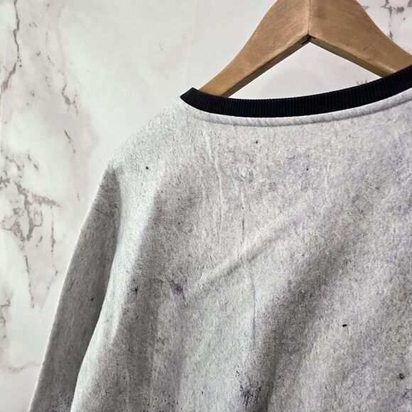 Blowhammer Sweatshirt Mens Large Gray Orange Crew Pullover Elk Deer Mountains - Picture 6 of 8